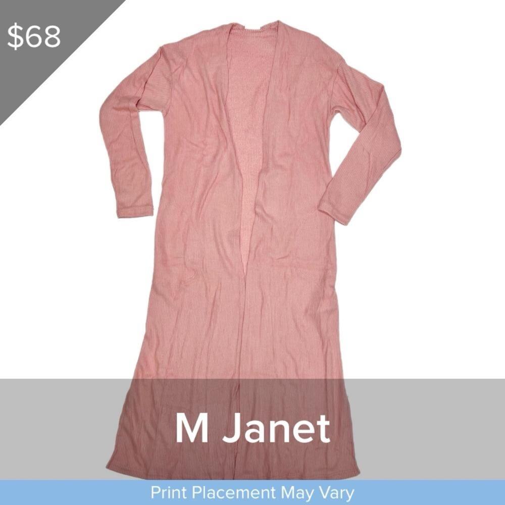 Long cardigan duster Janet in pink SIZE MEDIUM